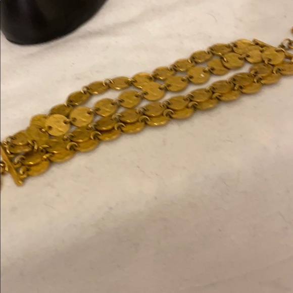 Vintage KJL gold tone bracelet with toggle - Picture 4 of 5